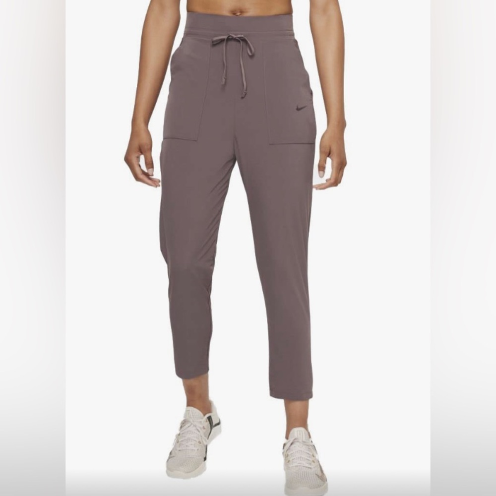 Nike Women’s Bliss Luxe Training 7/8 Length Pants - Medium, Mauve Color